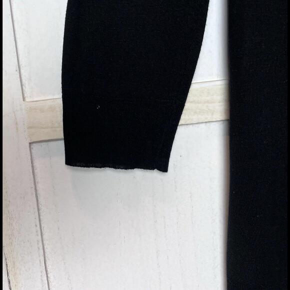 Zara Knit Sweater Womens Size Medium Black Off The Shoulder Long Tunic - Picture 2 of 9